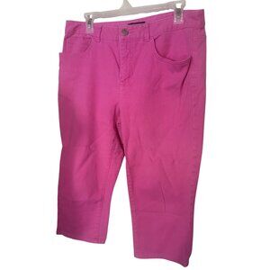 Chaps pink capri cropped jeans size 12